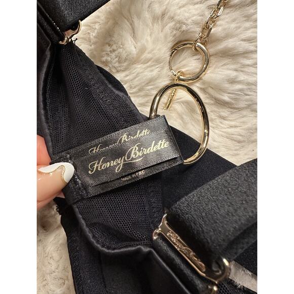 Honey Birdette CHASTITY🖤 Black Gold Bra 32DD - Picture 5 of 6